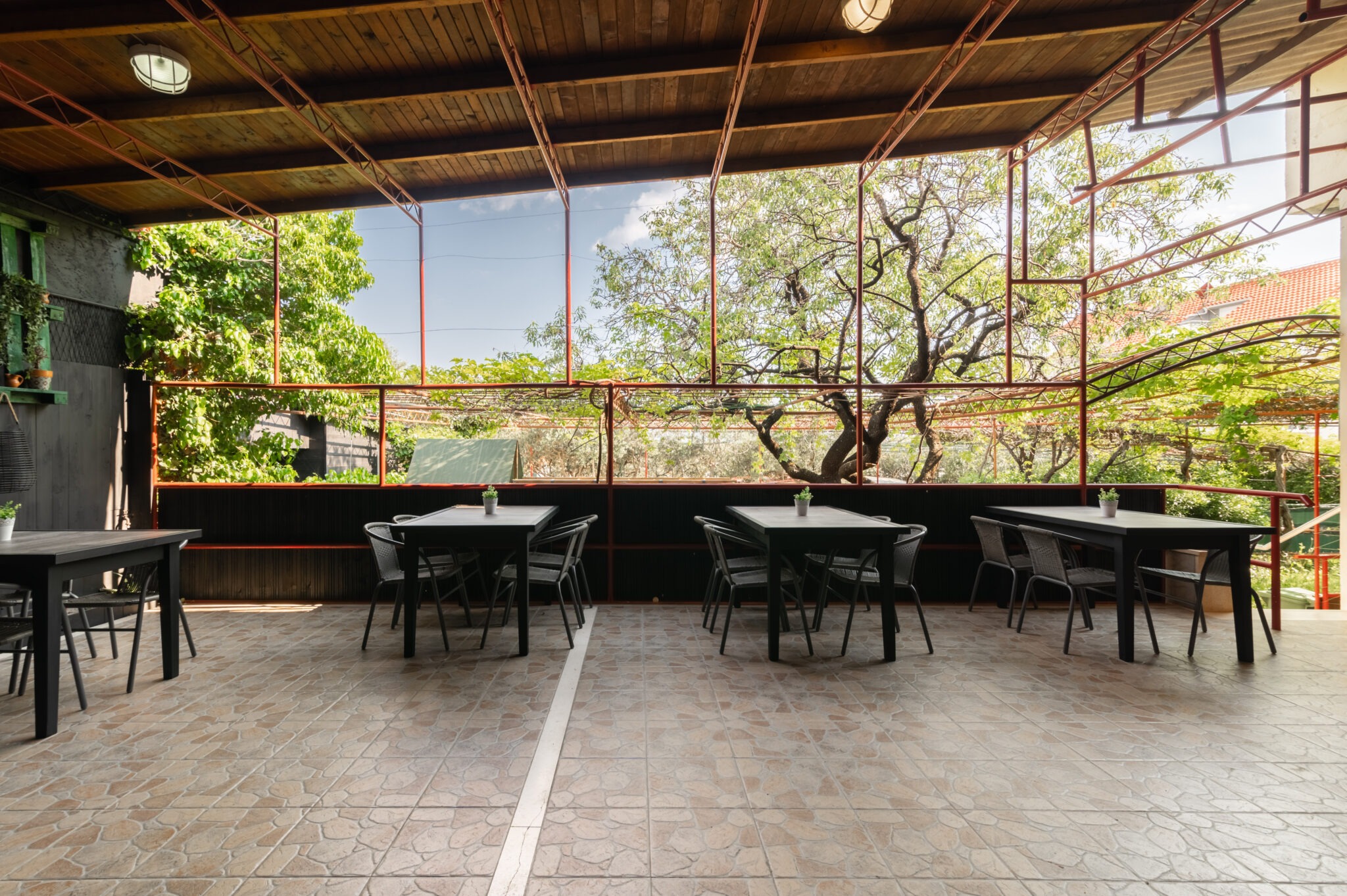 Shared are for dining and relaxing in Camp Meteor