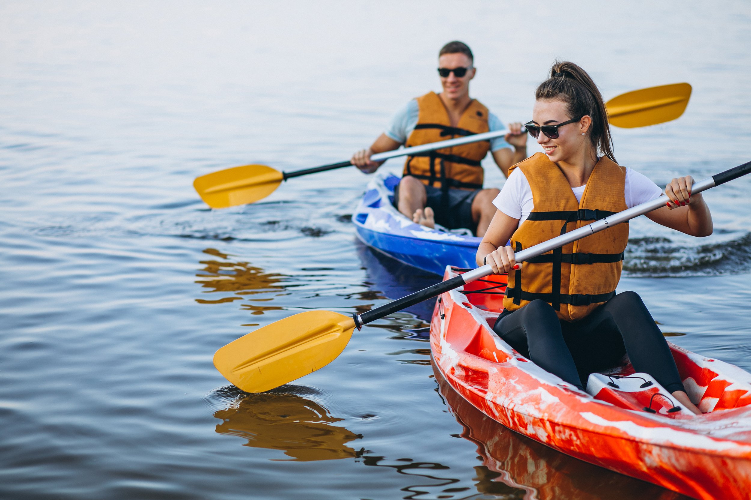 Tourists Kayaking on a Tranquil Croatian Sea